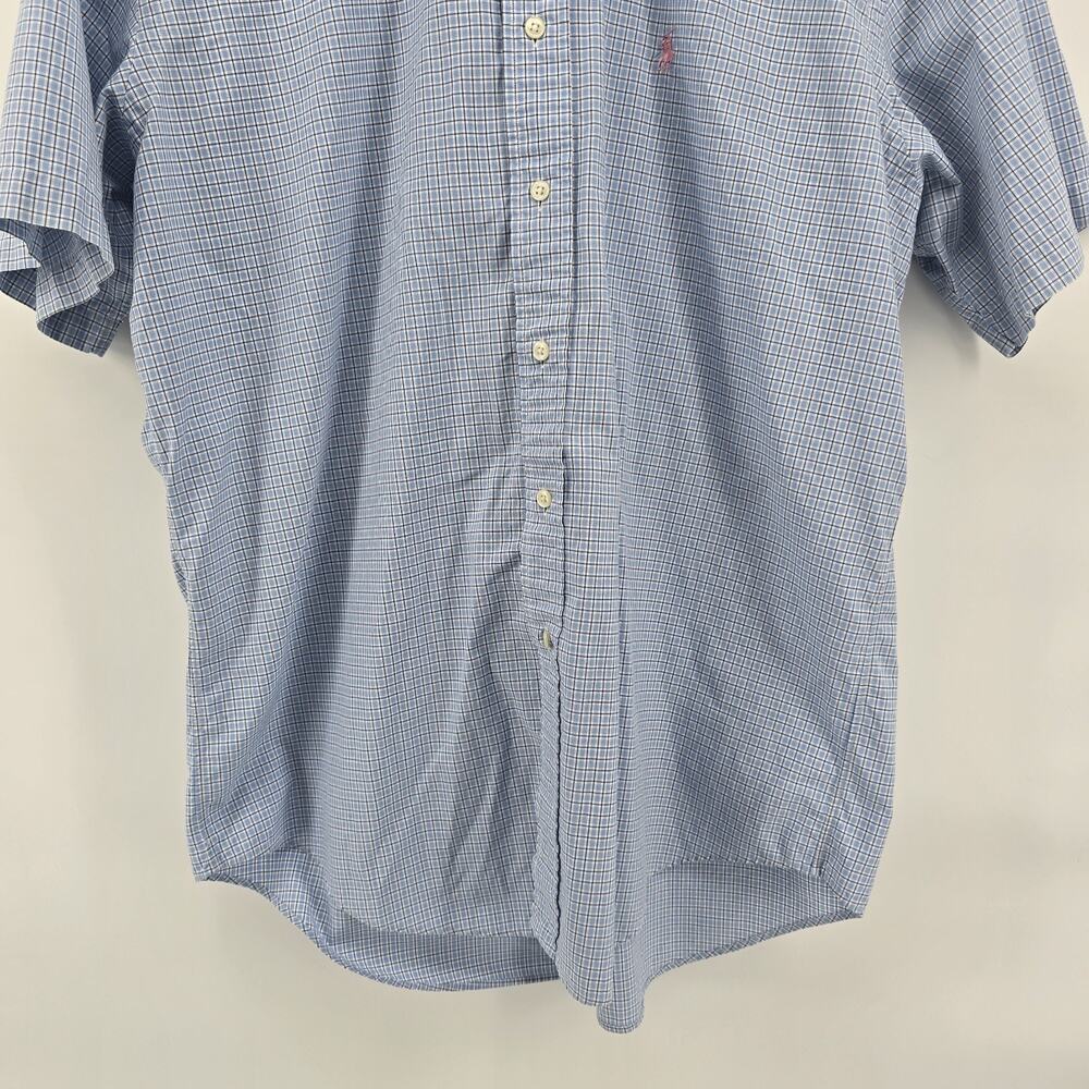 Ralph Lauren Men's Classic Fit Short Sleeve Gingham Button Down Shirt Size L - Picture 4 of 6